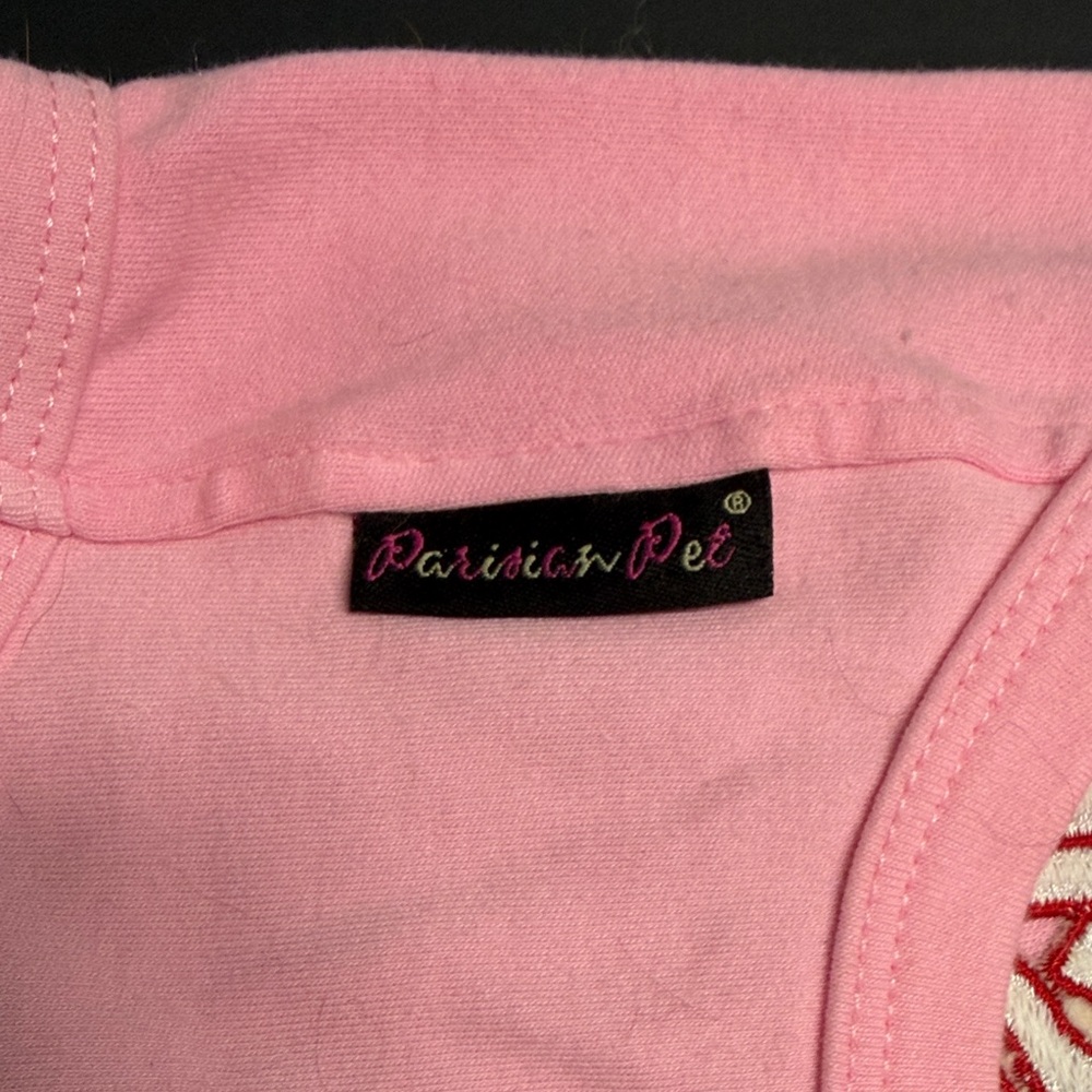 BNWOT PARISIAN PET PINK EMBROIDERED 109% COTTON “ LITTLE SISTER” DOGGY T-SHIRT - Picture 9 of 15